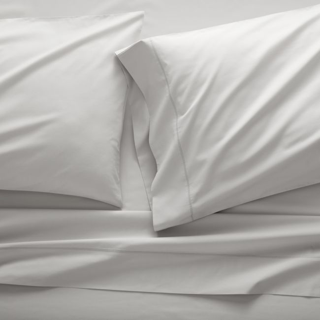 Online Designer Bedroom 400 Thread Count Percale Dove Queen Sheet Set