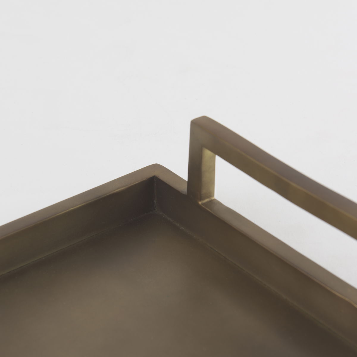 Shay Aluminium Tray - Small, Decorative Tray by Mercana, 9.5" length x 9.5" width x 3" height View 10
