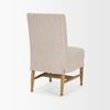 Whitley Oatmeal Performance Fabric with Oak Wood Dining Chair, by Mercana, 19.25" length x 24" width x 35" height thumbnail 6