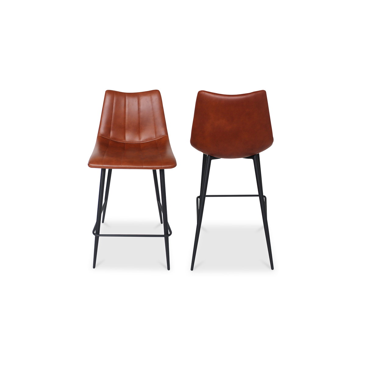 Alibi Counter Stool Brown - Set Of Two, Counter & Bar Stool by Moe's Home, 17.7" width x 37" height x 20" depth View 3