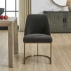 Hanni Gray Upholstered Dining Chair, by Uttermost, 20" width x 33.25" height x 24" depth thumbnail 3
