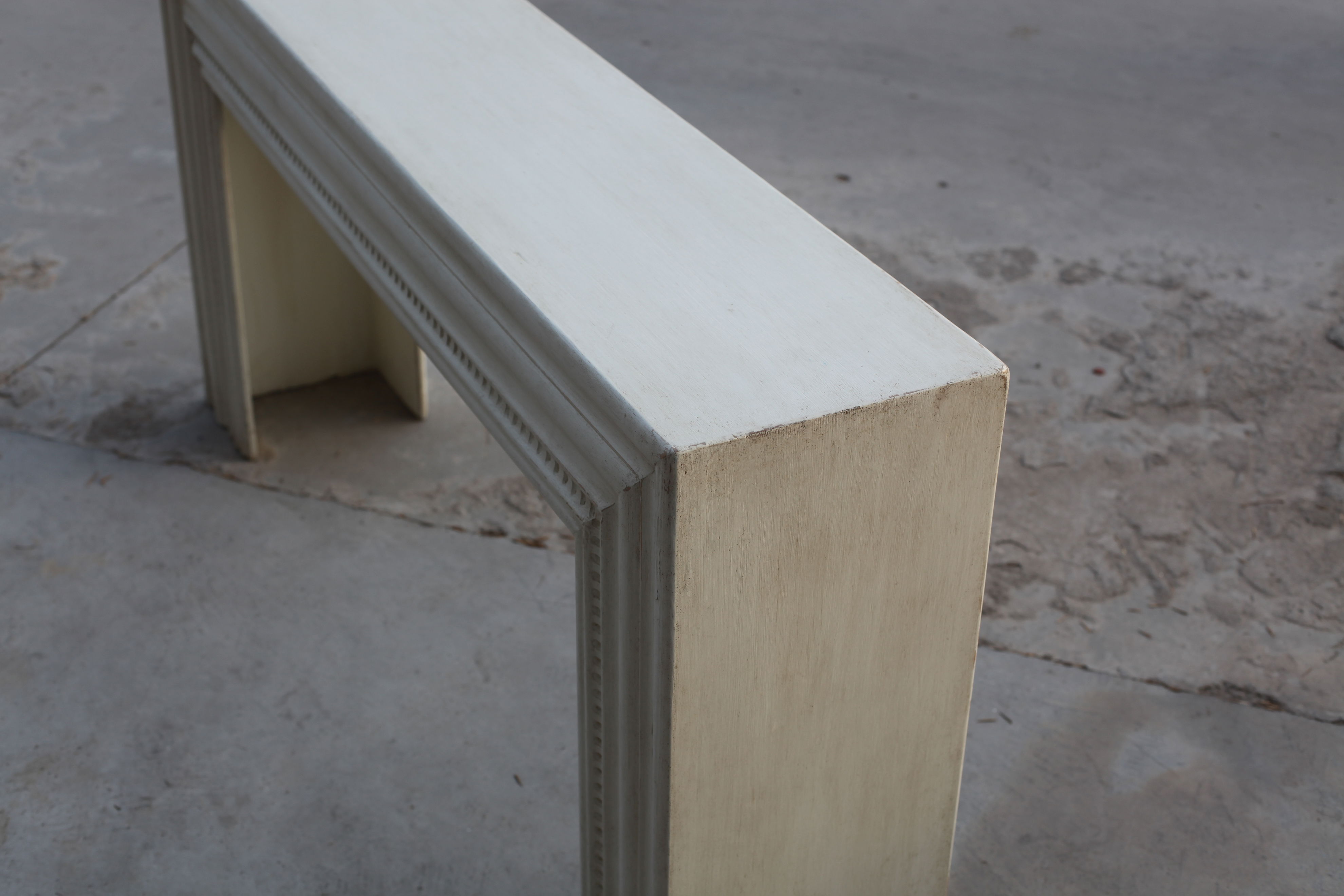 Mantel Console, Antique White large image 