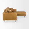 D'Arcy 111'L x 70'D x 33'H Tan Leather Right Chaise Sectional thumbnail 6