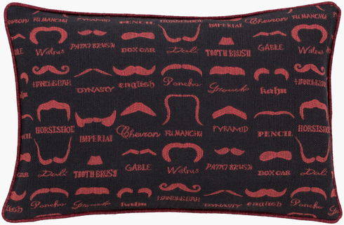 Wax that Stache Lumbar Pillow
