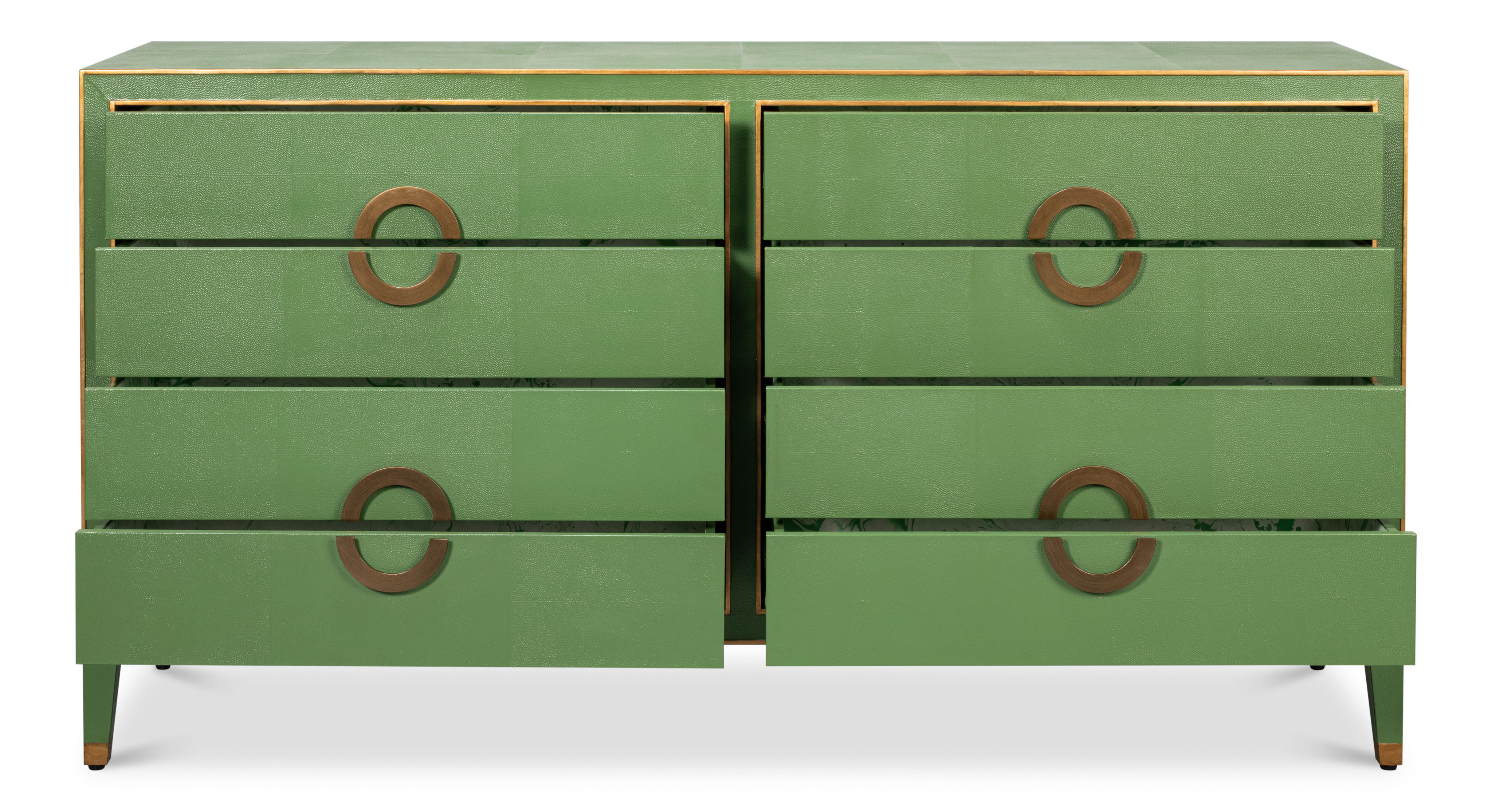 Gabriella Chest Of Drawers, Watercress, Cabinets & Chest by Sarreid, 76" length x 22" width x 40" height View 9
