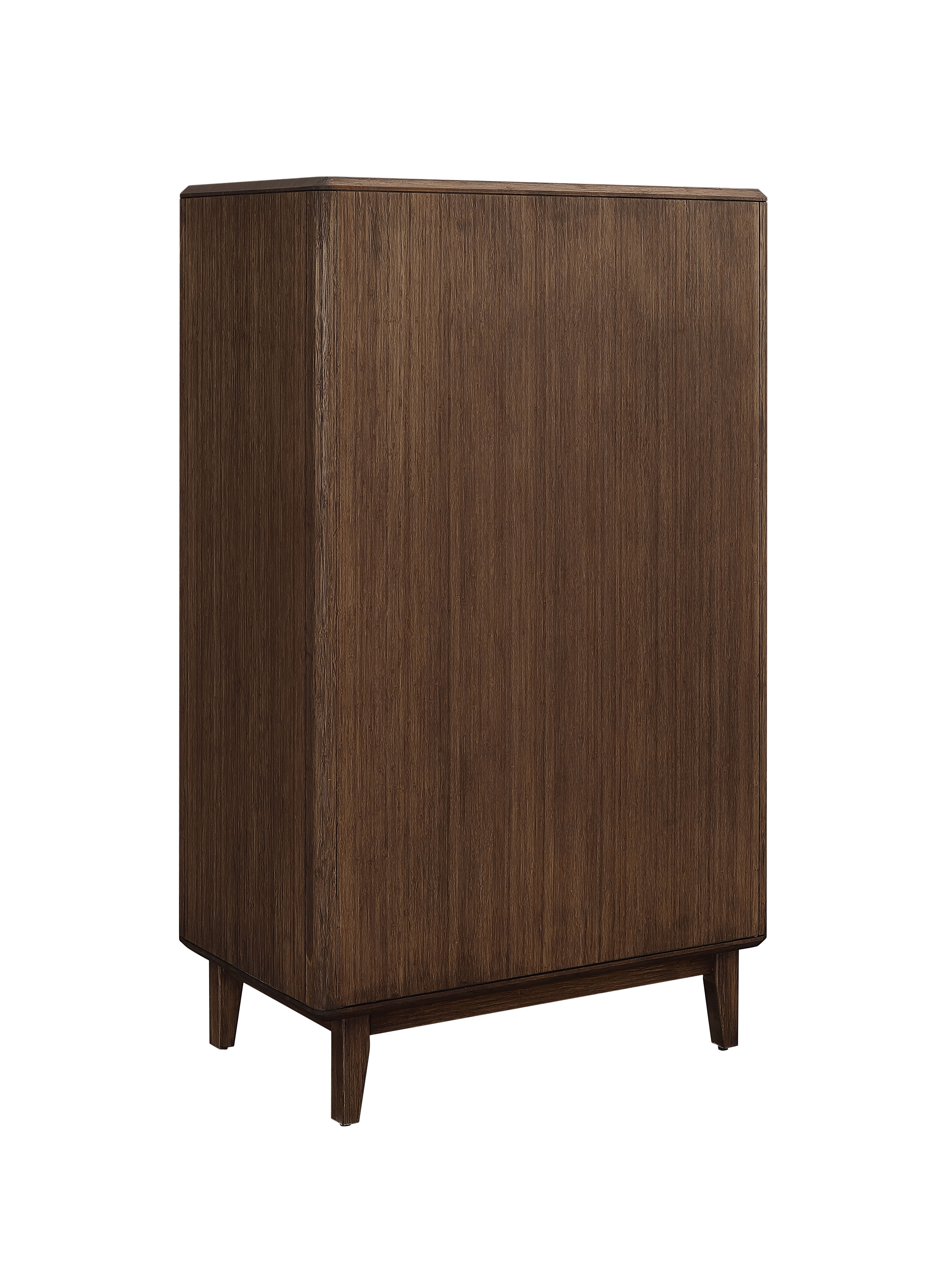 Currant Five Drawer High Chest, Oiled Walnut, Dresser by Greenington, 19" length x 32" width x 52" height View 3