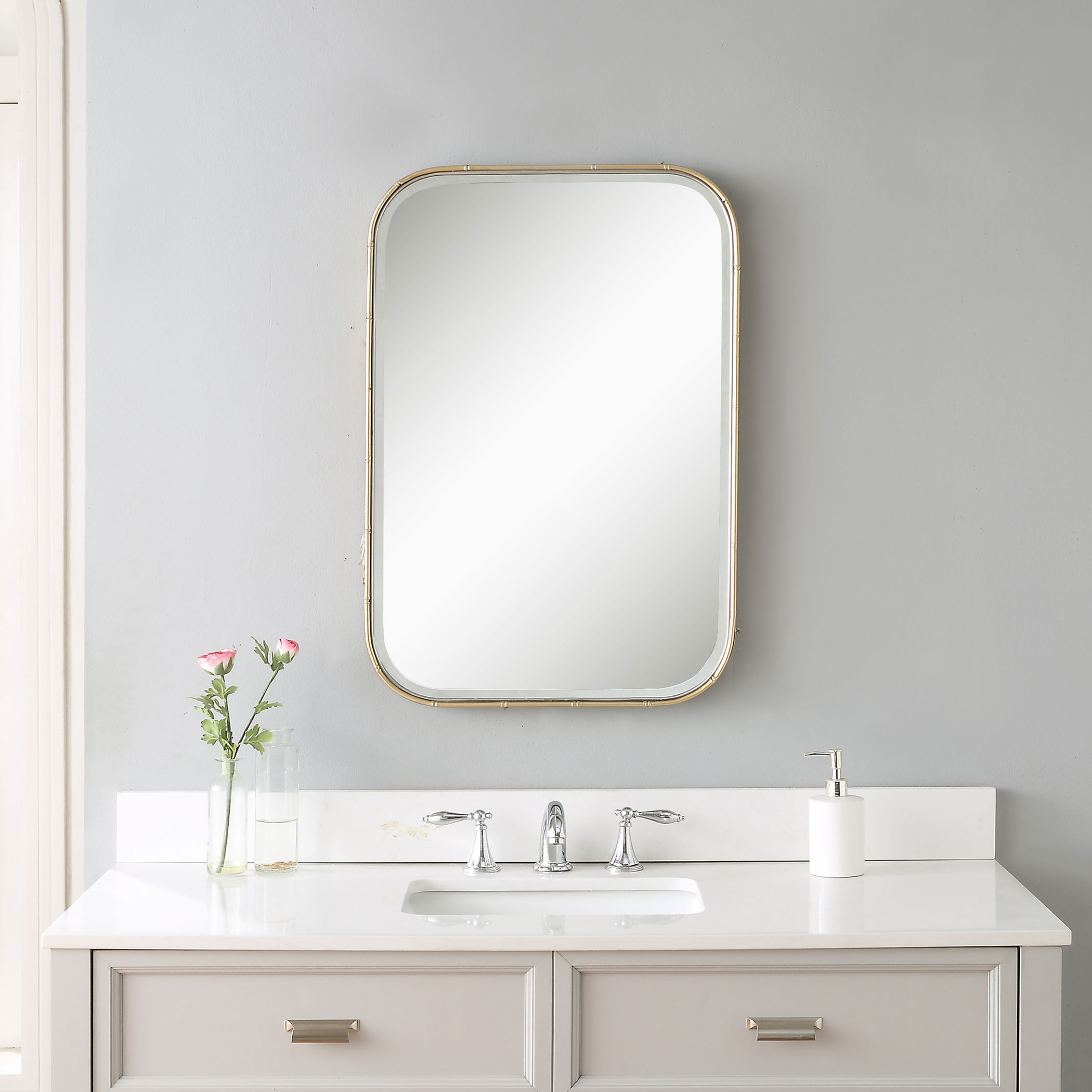 Malay Vanity Mirror, by Uttermost, 20.12" width x 30" height x 1.5" depth View 2