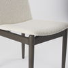 Cavett Cream Boucle Upholstered Seat with Dark Brown Wood Frame Dining Chair thumbnail 10