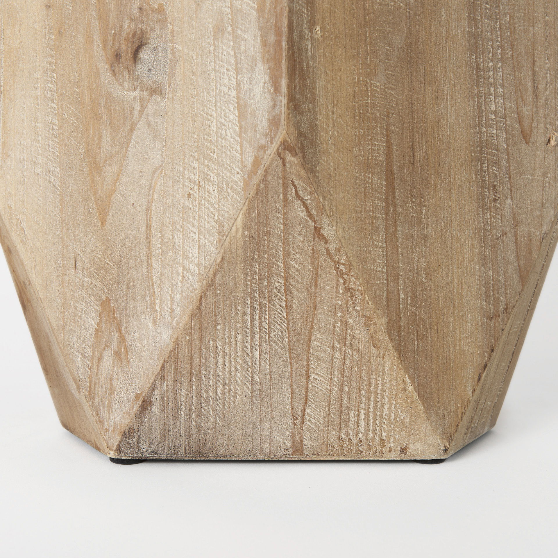 Allen I Large Natural Wooden Base Oval Vase, by Mercana, 10" length x 5.51" width x 19.25" height View 9