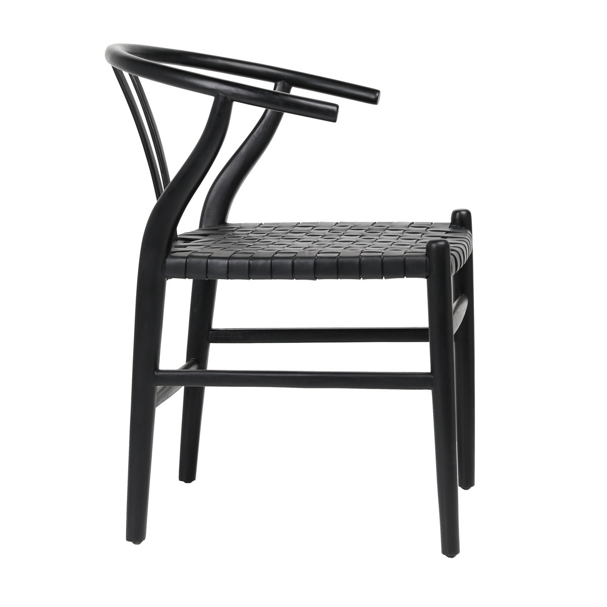 Bernice Dining Chair Black, by Dovetail, 22.83" width x 30.87" height x 25.3" depth View 3