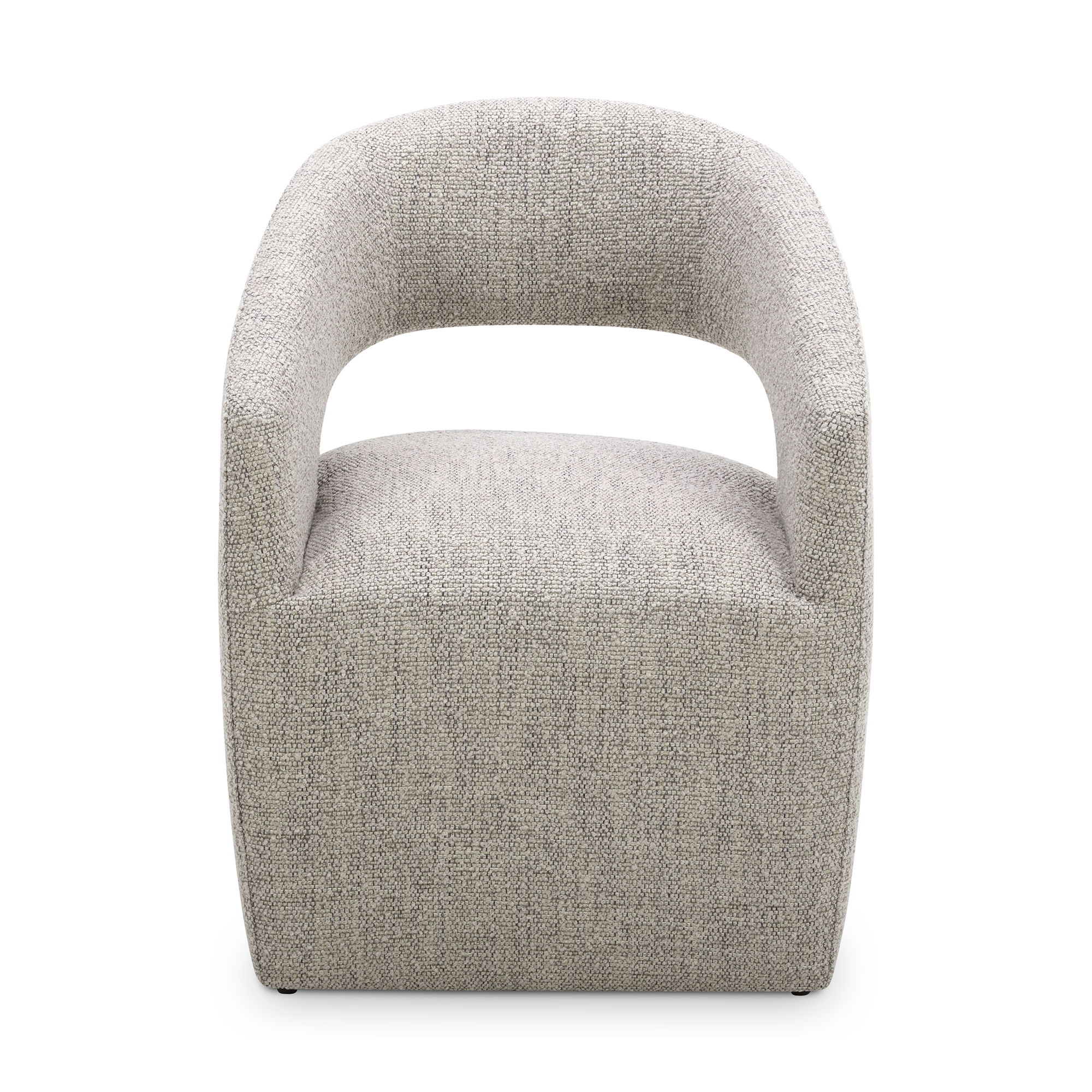 Barrow Rolling Dining Chair Grey Storm, by Moe's Home, 25.5" width x 32.75" height x 25.5" depth View 1