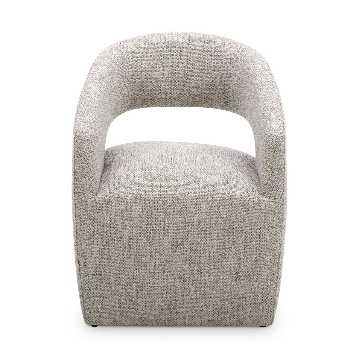 Barrow Rolling Dining Chair Grey Storm, by Moe's Home, 25.5" width x 32.75" height x 25.5" depth View 1