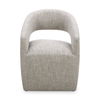 Barrow Rolling Dining Chair Grey Storm, by Moe's Home, 25.5" width x 32.75" height x 25.5" depth thumbnail 1