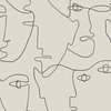 Pablo Portraits Linen & Charcoal Peel & Stick Wallpaper, by York Wall, 20' length x 1'8.5" width x 0.02" depth thumbnail