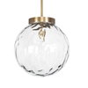 Gaia 1 Light Watered Glass Pendant, Mini Light Pendant by Uttermost, 14.75" width x 15.5" height x 14.75" diameter x 14.75" depth thumbnail 3