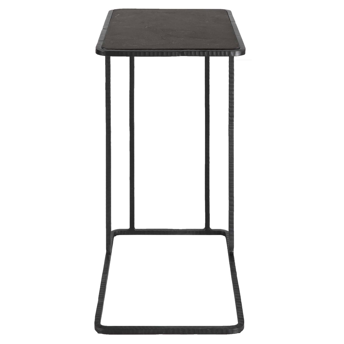 Cavern Stone & Iron Accent Table, Side & End Table by Uttermost, 17.9" width x 24" height x 12" depth View 7