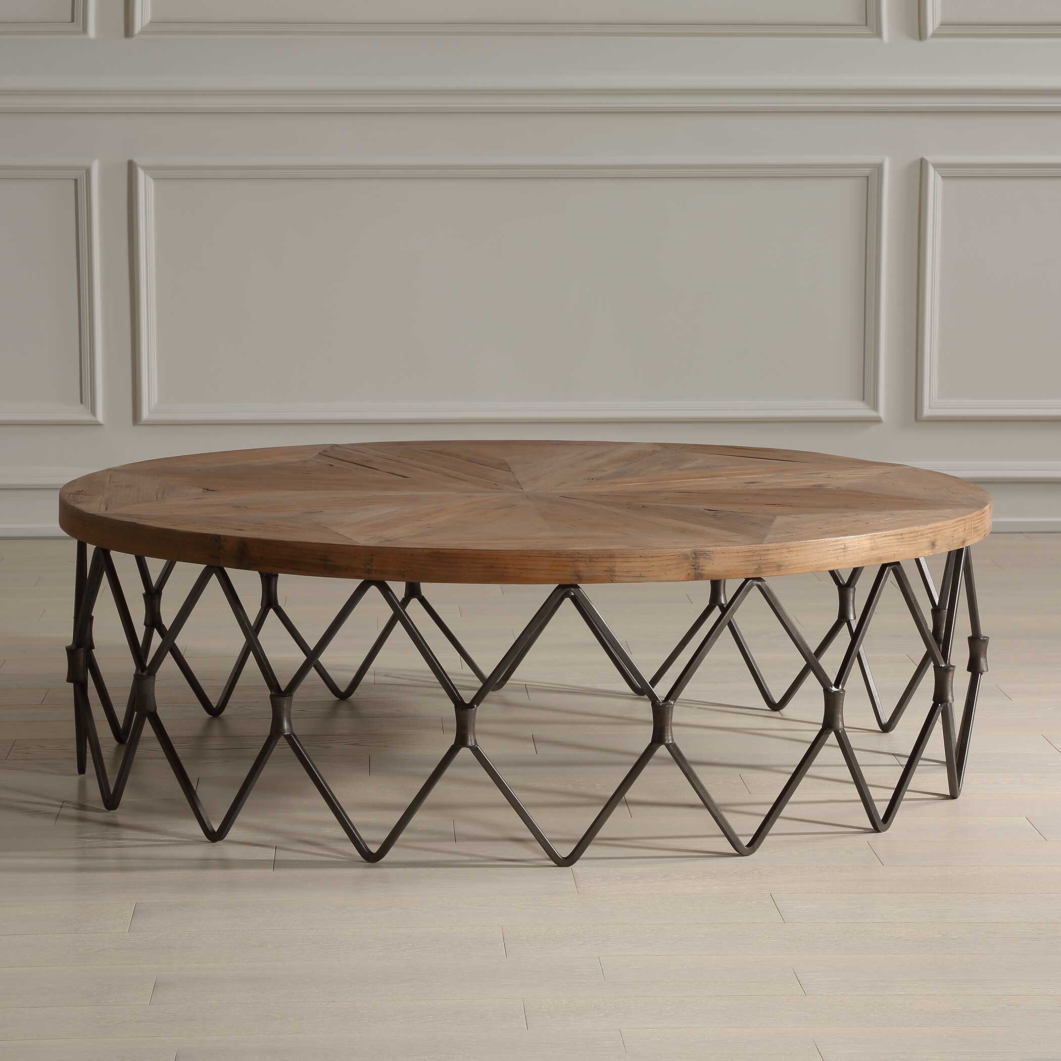 Chain Reaction Wooden Coffee Table, Furniture by Uttermost, 54" width x 17" height x 54" depth View 4