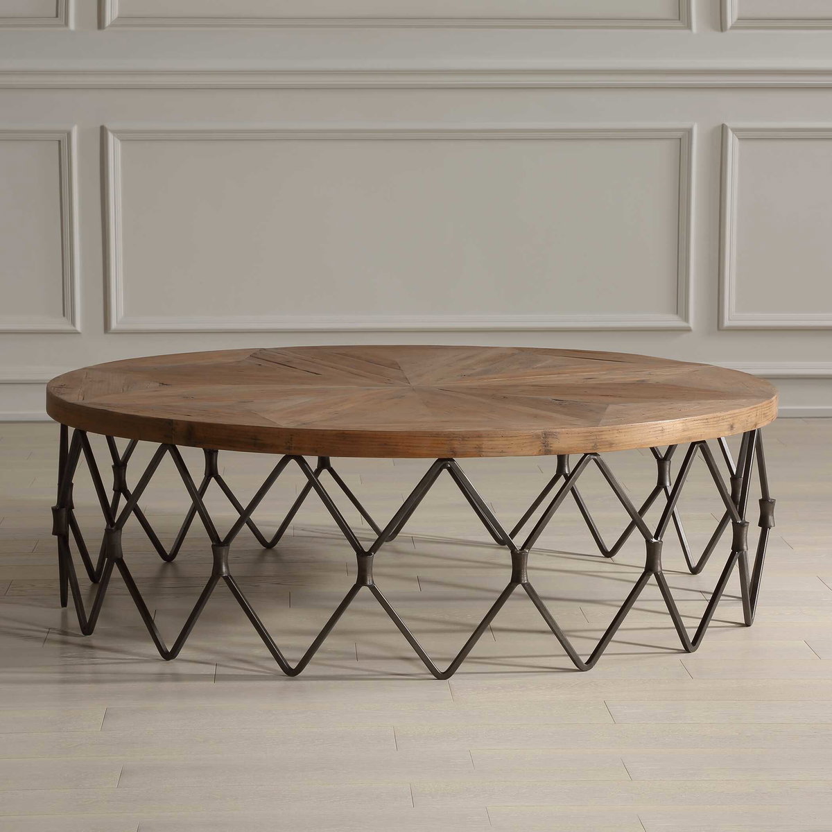 Chain Reaction Wooden Coffee Table, by Uttermost, 54" width x 17" height x 54" depth View 4