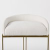 Hollyfield Low Back 28.75in Seat Bar Stool | Cream Fabric with Metal, Counter & Bar Stool by Mercana, 20.5" length x 19.7" width x 32.7" height thumbnail 7