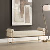 Bolster Pearl White Bench, Furniture by Uttermost, 60.5" width x 23" height x 16" depth thumbnail 4