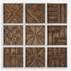 Bryndle Rustic Wooden Squares Set/9, Sculptural Wall Art by Uttermost, 12.5" width x 12.5" height x 1.25" depth thumbnail 1