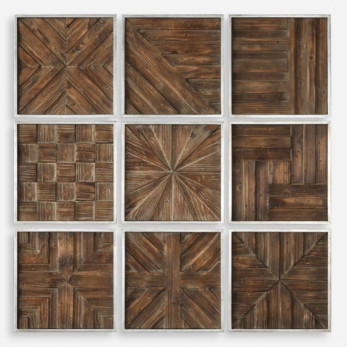 Bryndle Rustic Wooden Squares Set/9