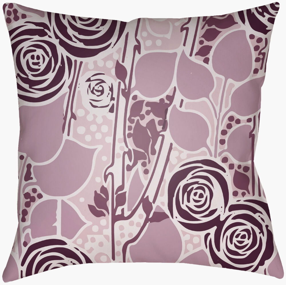 Chinoiserie Floral Accent Pillow, Decorative Pillow by Surya, 18" length x 18" width