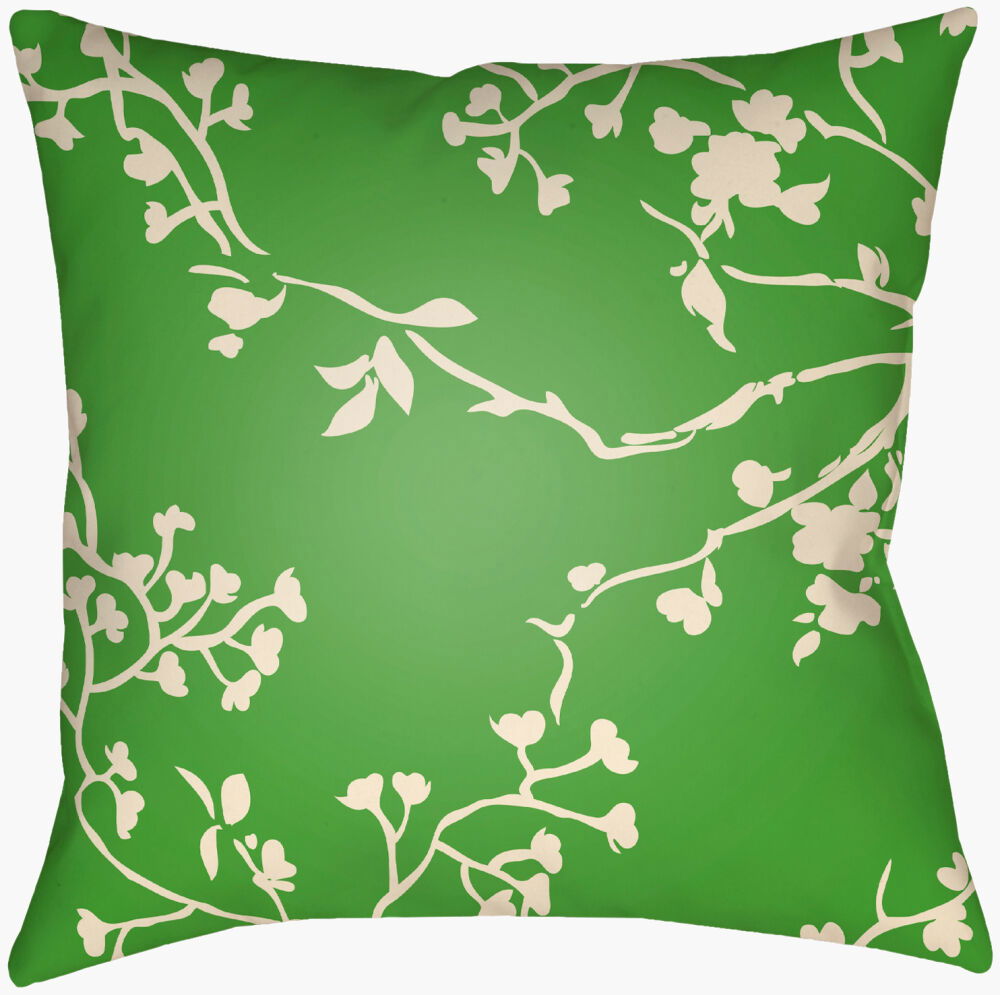 Chinoiserie Floral Accent Pillow, Decorative Pillow by Surya, 18" length x 18" width