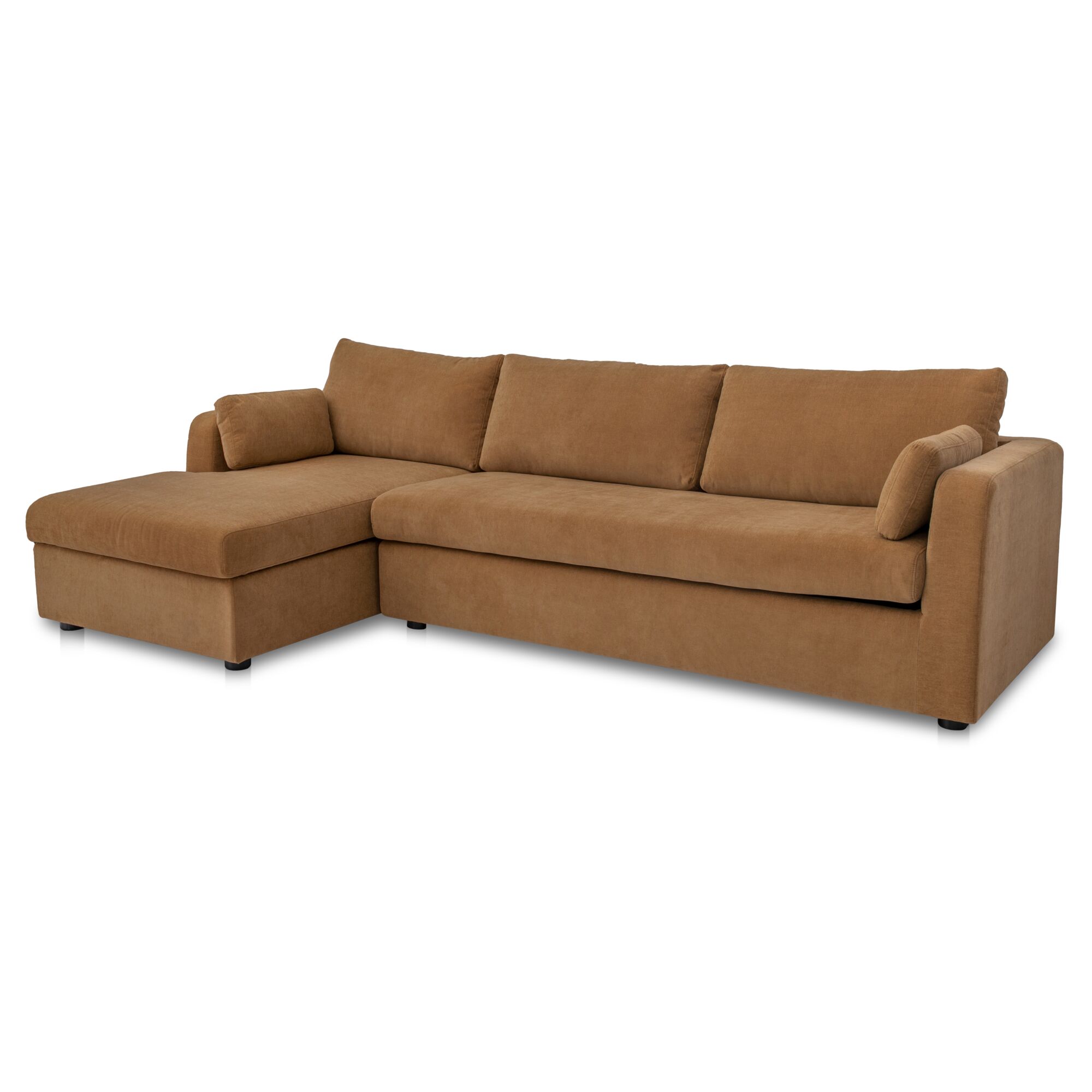 Burrow Sleeper Sectional With Storage Chaise Ginger Left, Sectional Sofa by Moe's Home, 115.75" width x 32.68" height x 61" depth View 3
