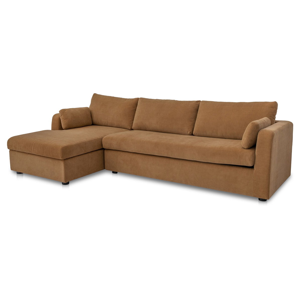 Burrow Sleeper Sectional With Storage Chaise Ginger Left, Sectional Sofa by Moe's Home, 115.75" width x 32.68" height x 61" depth View 3