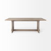 Aida 84L Light Gray Wood Dining Table thumbnail 3