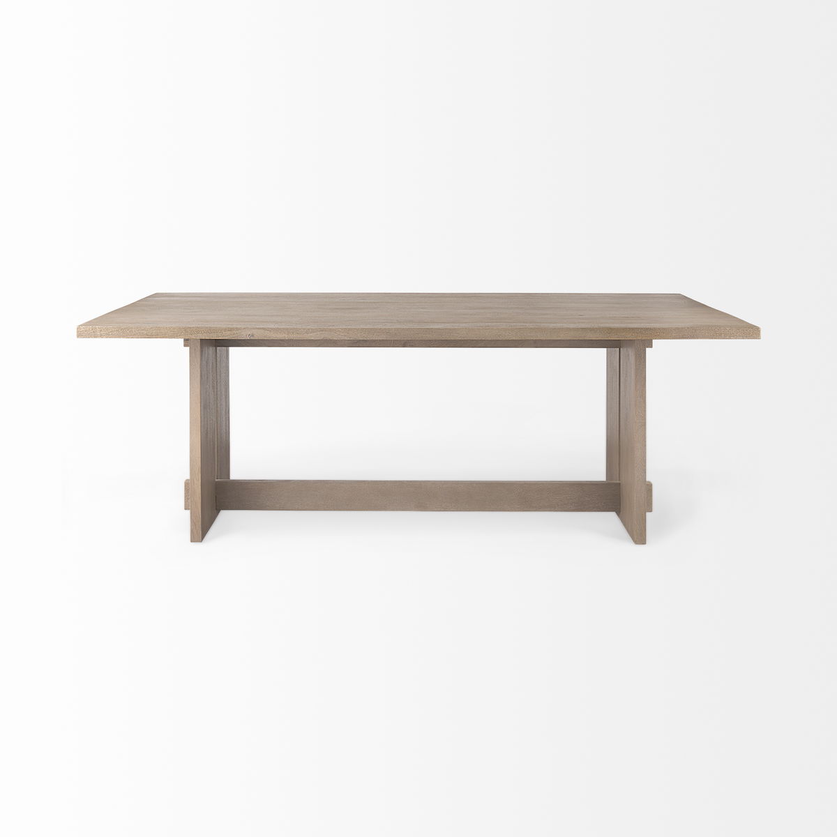 Aida 84'L x 42'W Rectangular Dining Table | Modern | Light Gray Wood | Seats 8, by Mercana, 84" length x 42" width x 30" height View 4