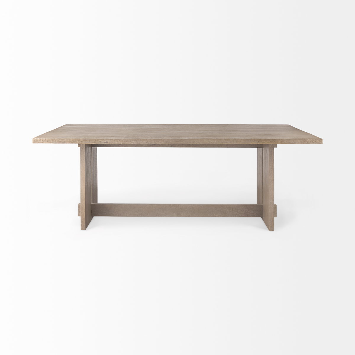 Aida 84'L x 42'W Rectangular Dining Table | Modern | Light Gray Wood | Seats 8, by Mercana, 84" length x 42" width x 30" height View 4