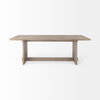 Aida 84'L x 42'W Rectangular Dining Table | Modern | Light Gray Wood | Seats 8, by Mercana, 84" length x 42" width x 30" height thumbnail 4