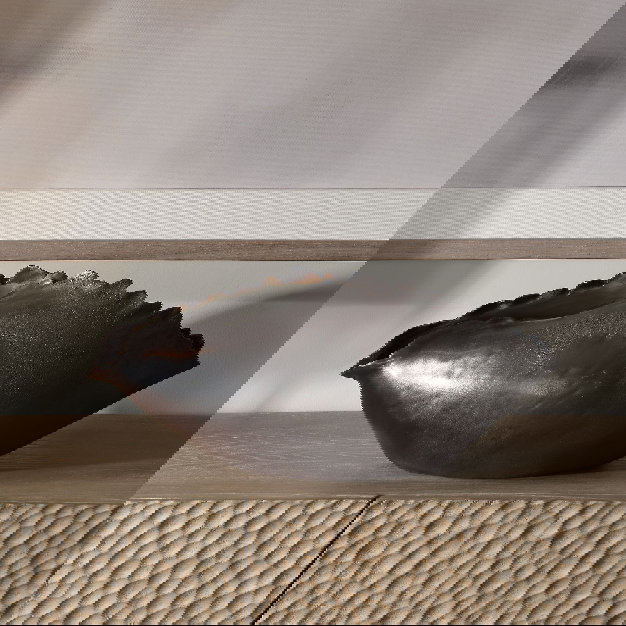 Blossom Bronzed Metallic Vase, Decorative by Uttermost, 17" width x 7" height x 8.5" depth View 2