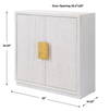 Emma 2 Door White Cabinet, Cabinets & Chest by Uttermost, 32" width x 32.25" height x 14.25" depth thumbnail 3