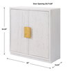 Emma 2 Door White Cabinet, Cabinets & Chest by Uttermost, 32" width x 32.25" height x 14.25" depth thumbnail 3