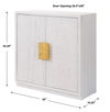 Emma 2 Door White Cabinet, Furniture by Uttermost, 32" width x 32.25" height x 14.25" depth thumbnail 3