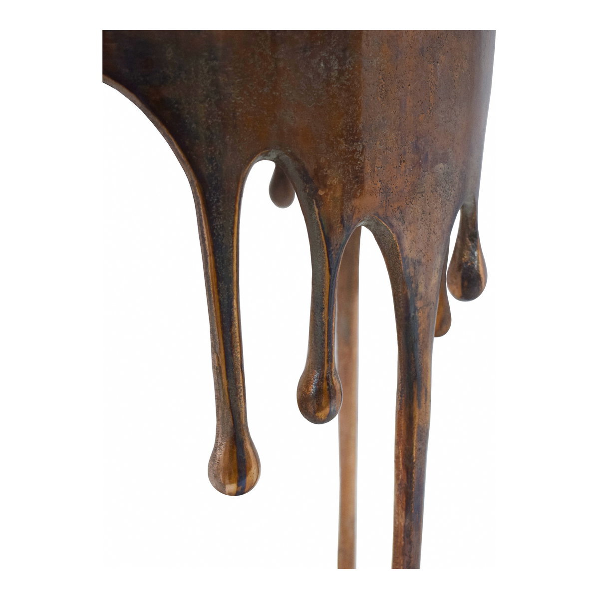 Copperworks Accent Table Antique Copper, Side & End Table by Moe's Home, 17" width x 22" height x 17" depth View 3