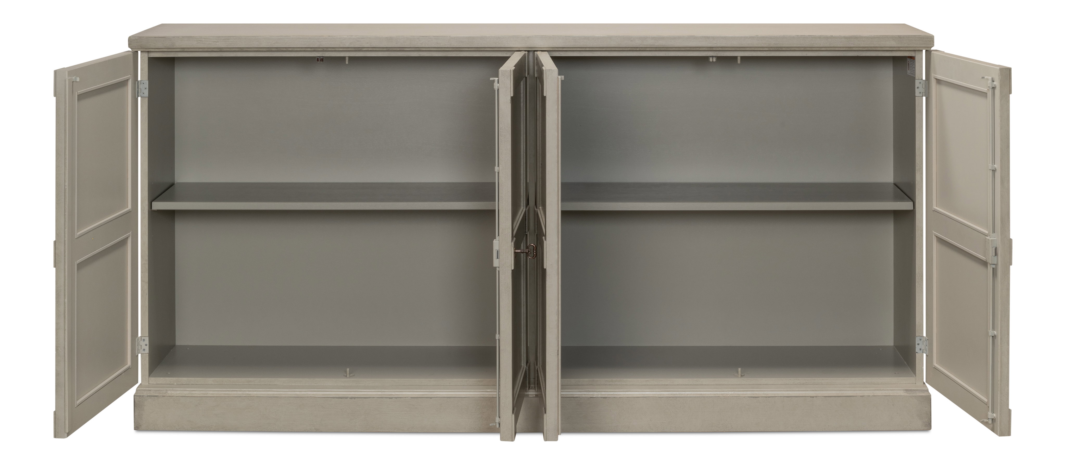*Lionisio Buffet,75',Wash Gray,Wood Drs, Cabinets & Sideboard by Sarreid, 75" length x 15" width x 37" height View 9