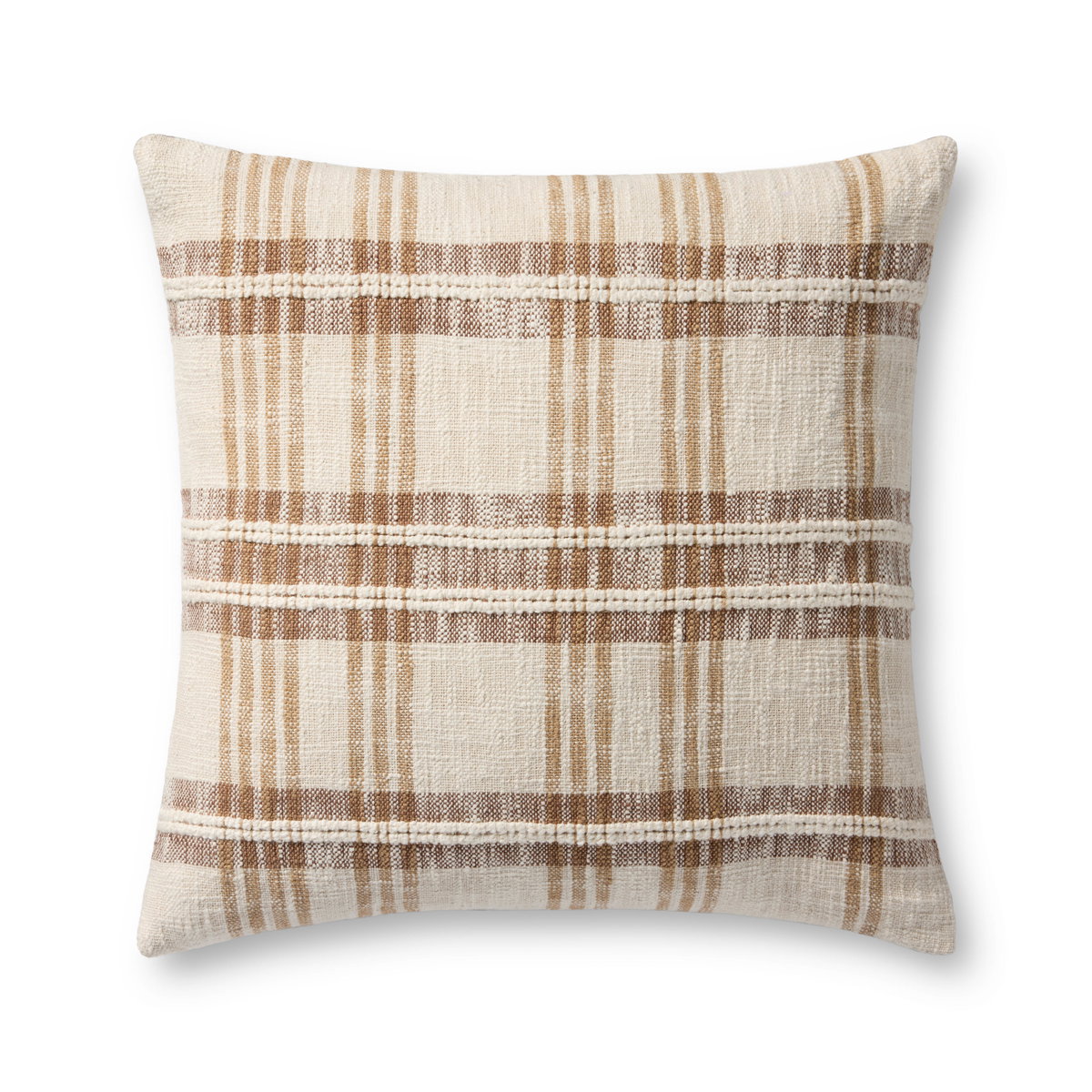 Loloi Tan Pillow, Decorative Pillow, 22" length x 22" width View 1