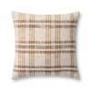 Loloi Tan Pillow, Decorative Pillow, 22" length x 22" width thumbnail 1