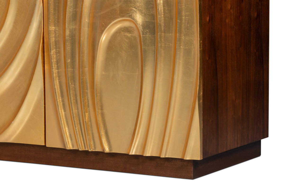 Capriole Credenza, by Sarreid, 1'8" length x 7'2" width x 3' height View 6