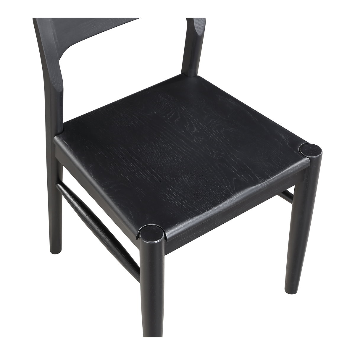 Owing Dining Chair Black - Set Of Two, by Moe's Home, 19.5" width x 30" height x 20" depth View 7