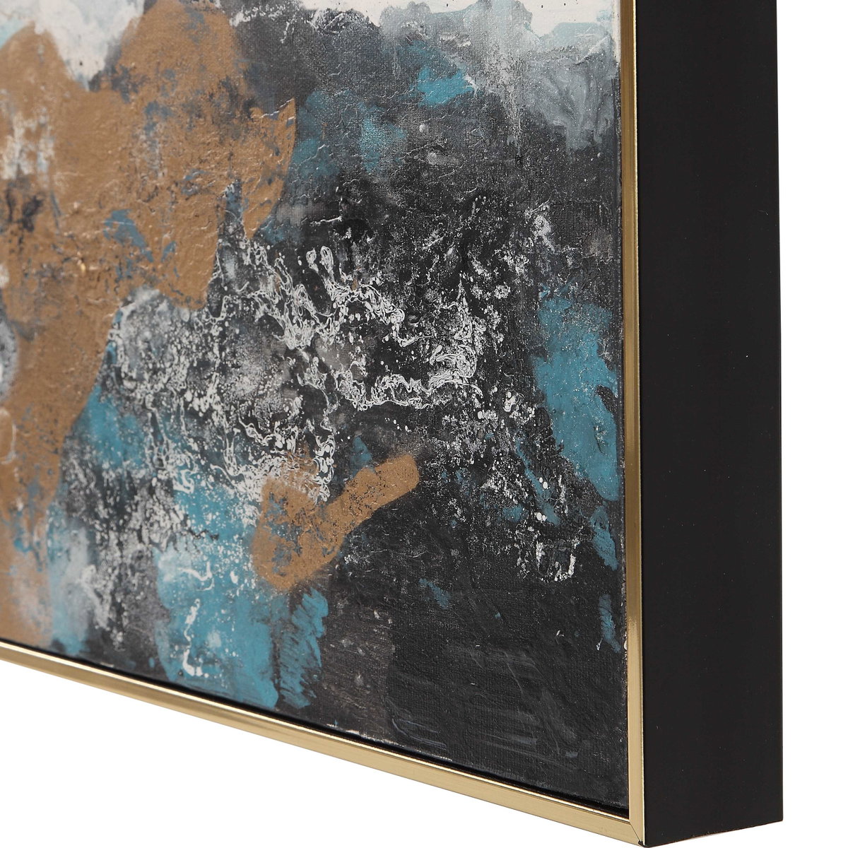 Crashing Waves Abstract Art Set/3, by Uttermost, 24.25" width x 48" height x 2.12" depth View 6