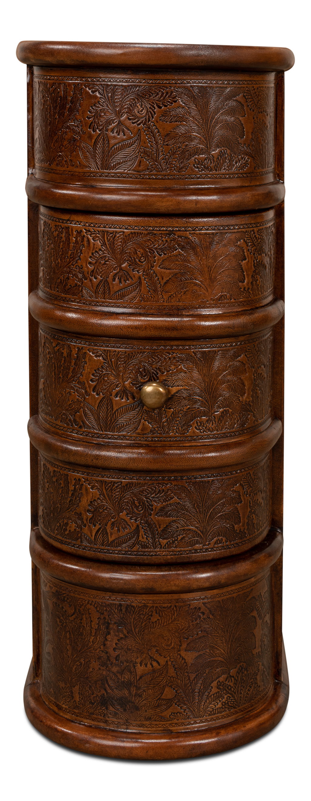 Barnes Leather Book Side Table large image 