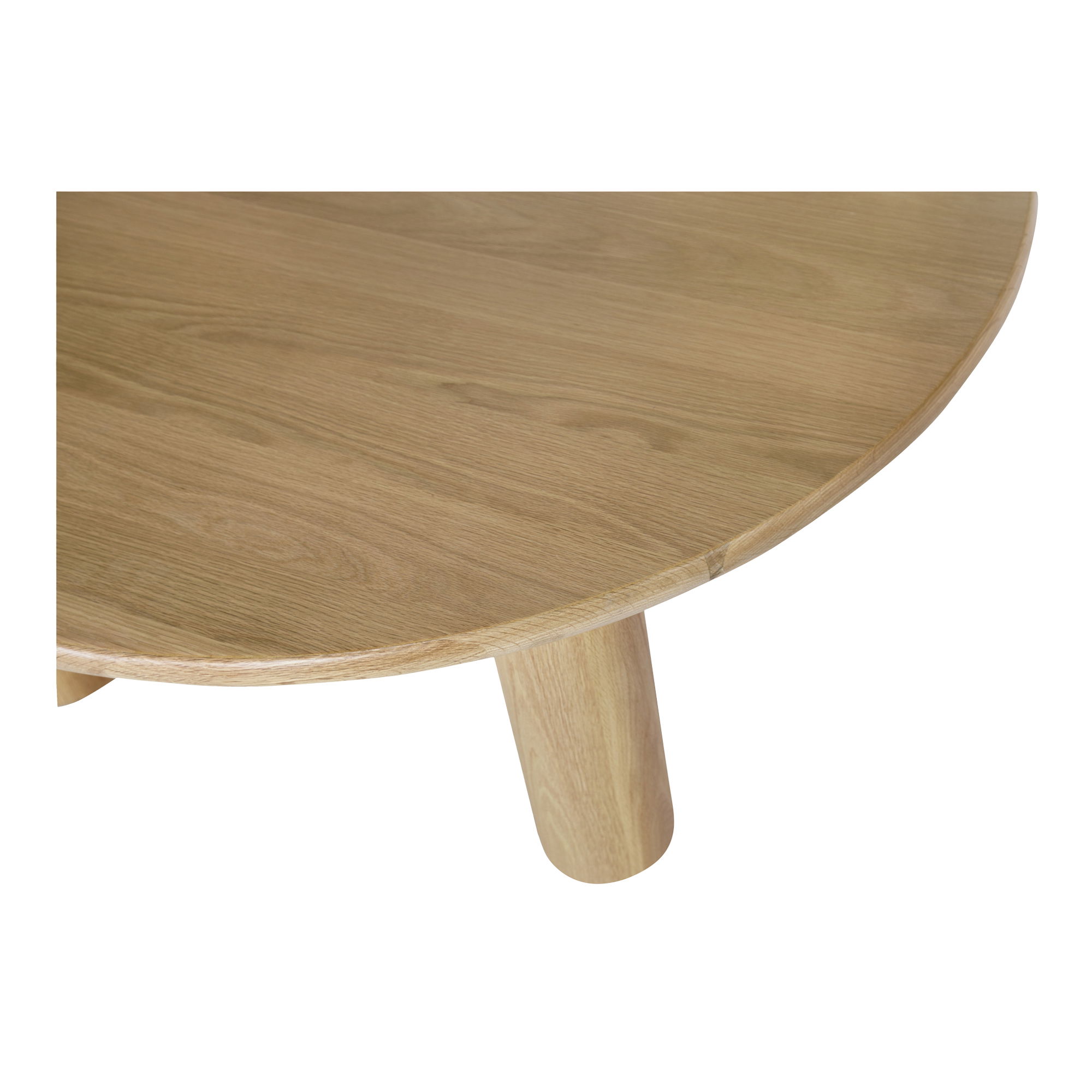 Milo Round Dining Table Oak, by Moe's Home, 48" width x 29.5" height x 48" depth View 5