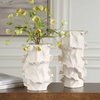Ripple Crest White Vases Set/2, by Uttermost, 8" width x 14" height x 6" depth thumbnail 2
