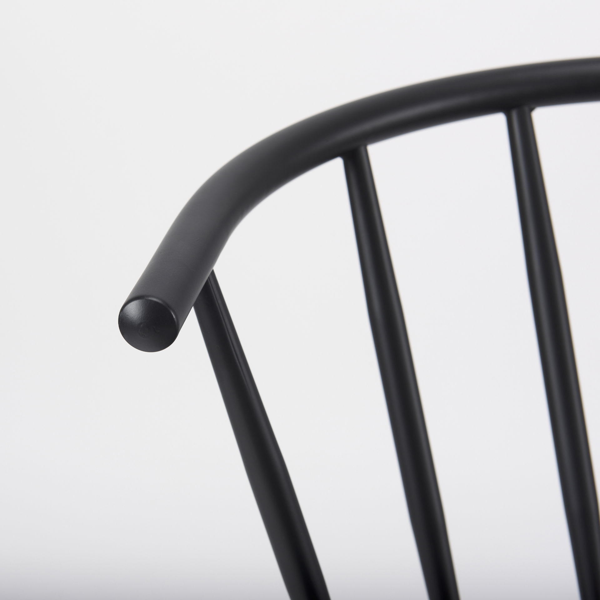 Colin  Black Metal Dining Chair, by Mercana, 21.26" length x 21.26" width x 30.32" height View 12