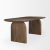 Isla Oval Dining Table with Dark Brown Wood Top & Arched Legs thumbnail 6